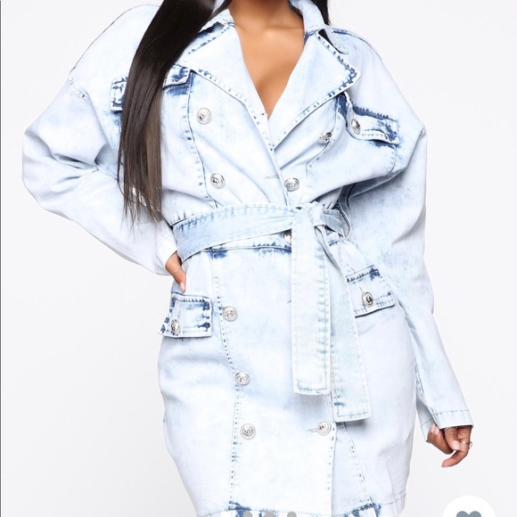 Fashion Nova Dresses & Skirts - SEXY STRETCH DENIM DRESS SIZE MEDIUM 👑❤️ 💯💯💋